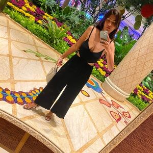 Cut out black jumpsuit